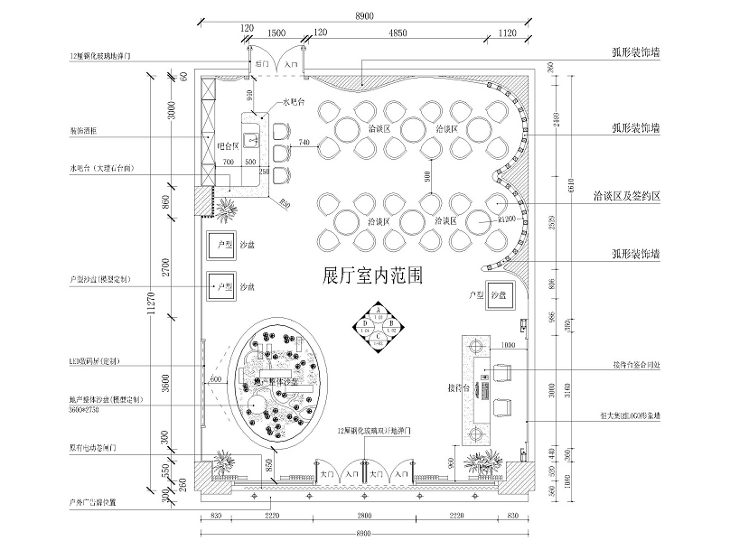 遠恒大城市展廳布局圖